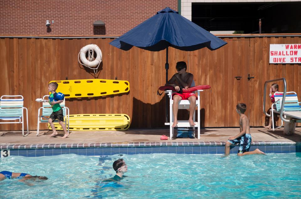 In this Lubbock A-J file photo, swimmers try to beat the heat in the water at the Seahorse Pool in central Lubbock.