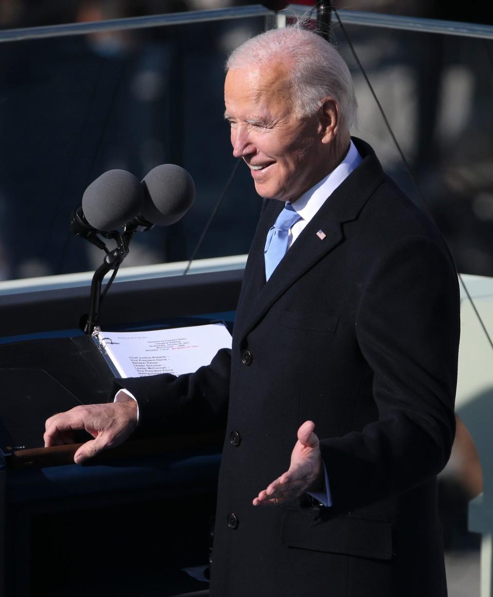 President Joe Biden at his inauguration in Washington, D.C., on Jan. 20, 2021.