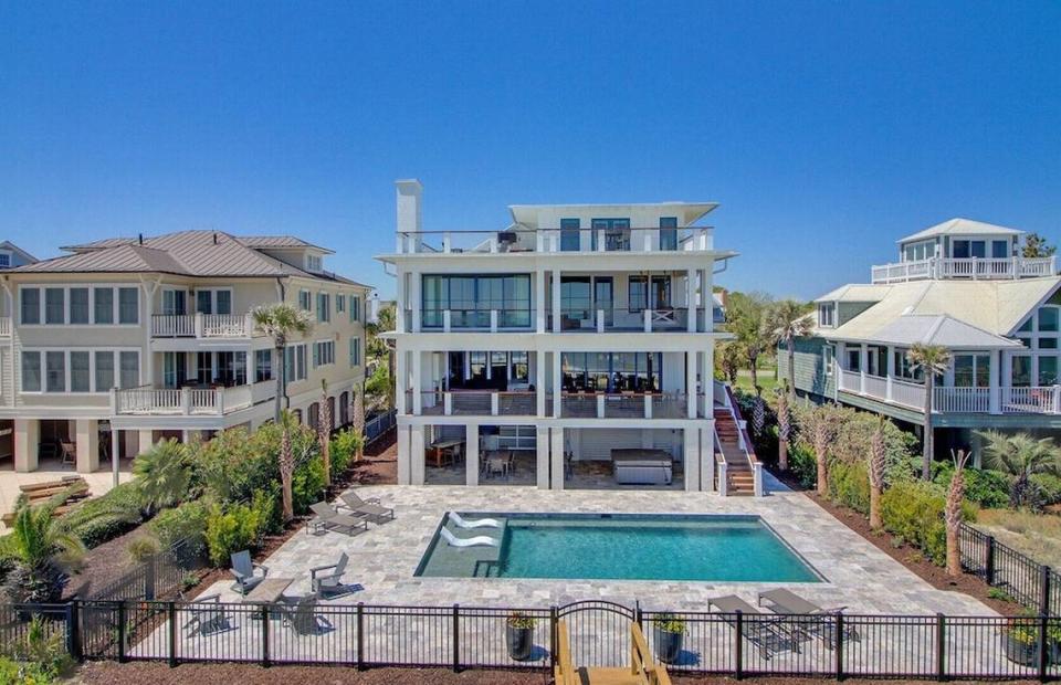 An exterior shot of Piper Point, a vacation rental home at Isle of Palms.