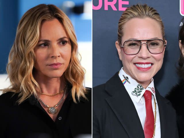 <p>Michael Yarish/CBS/Getty ; Axelle/Bauer-Griffin/FilmMagic</p> Maria Bello as Jack Sloane on 'NCIS' ; Maria Bello attends a benefit gala on March 16, 2023 in Beverly Hills, California