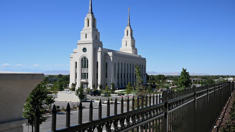 The Layton Utah Temple of the Church of Jesus Christ of Latter-day Saints on Thursday, Sept. 14, 2023.