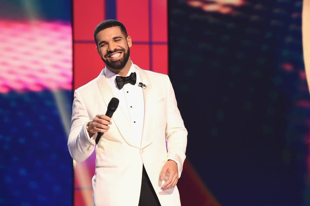 Host Drake speaks on stage during the 2017 NBA Awards Live On TNT on June 26, 2017 in New York City. 27111_001 (Photo by Michael Loccisano/Getty Images for TNT )