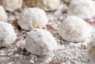 <p>These white, powdery confections have many names, including Russian tea cakes and <a href="https://www.delish.com/holiday-recipes/christmas/g14/snowball-cookies/" rel="nofollow noopener" target="_blank" data-ylk="slk:snowball cookies;elm:context_link;itc:0;sec:content-canvas" class="link ">snowball cookies</a><span class="redactor-invisible-space">, but in Arizona they're most often called </span>Mexican wedding cookies, made with butter, powdered sugar, flour and chopped nuts.</p><p>Get the recipe from <a href="https://www.delish.com/cooking/recipe-ideas/recipes/a56364/best-snowball-cookies-recipe/" rel="nofollow noopener" target="_blank" data-ylk="slk:Delish;elm:context_link;itc:0;sec:content-canvas" class="link ">Delish</a>.</p>