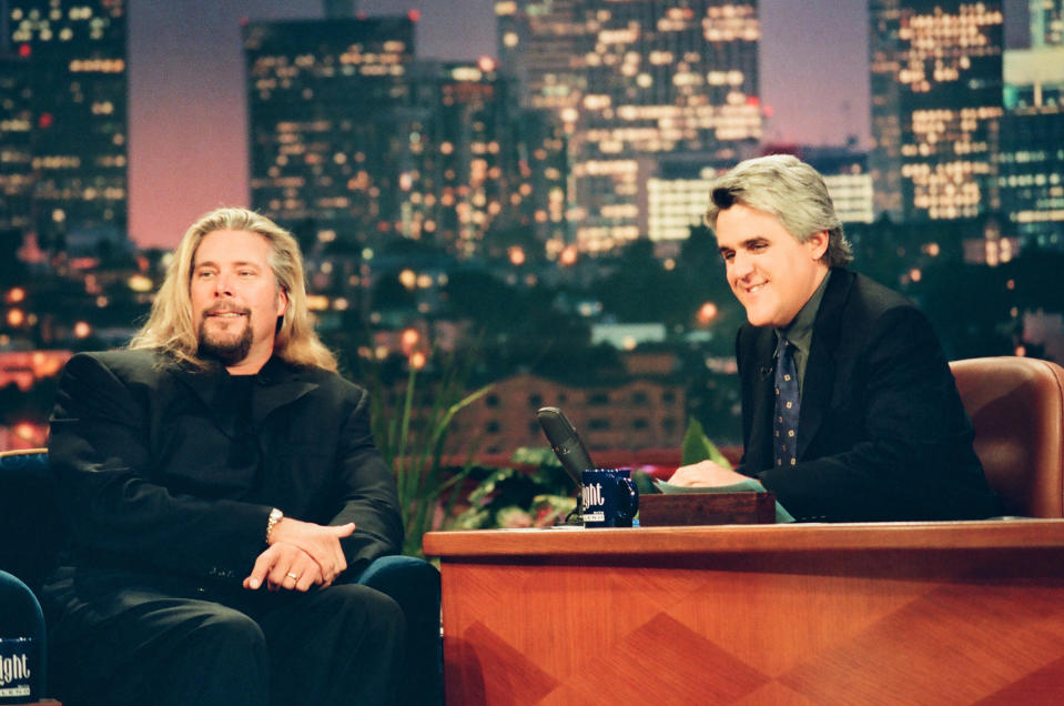 THE TONIGHT SHOW WITH JAY LENO -- Episode 1605 -- Pictured: (l-r) Actor and professional wrestler Kevin 