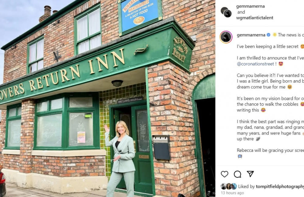 Gemma Merna has joined the cast of Coronation Street - Instagram-GemmaMerna credit:Bang Showbiz