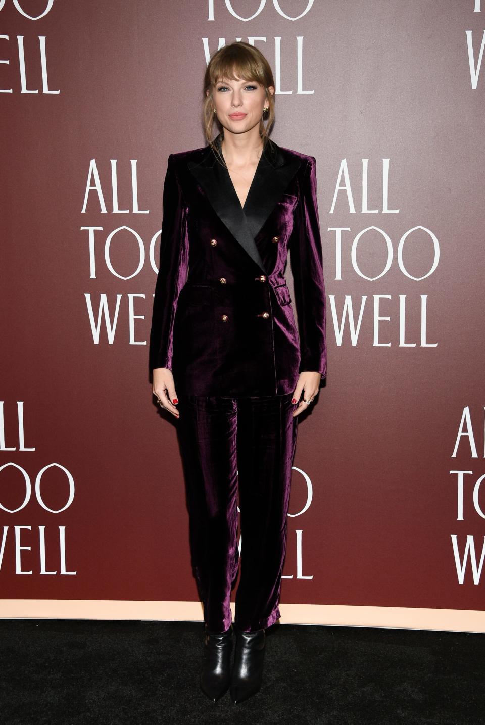 Taylor Swift at the premiere of her short film "All Too Well" in November 2021.