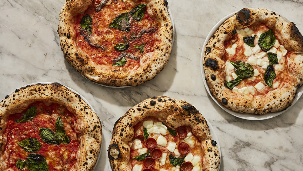 A selection of pizzas from Una Pizza Napoletana - Credit: Mark Weinberg