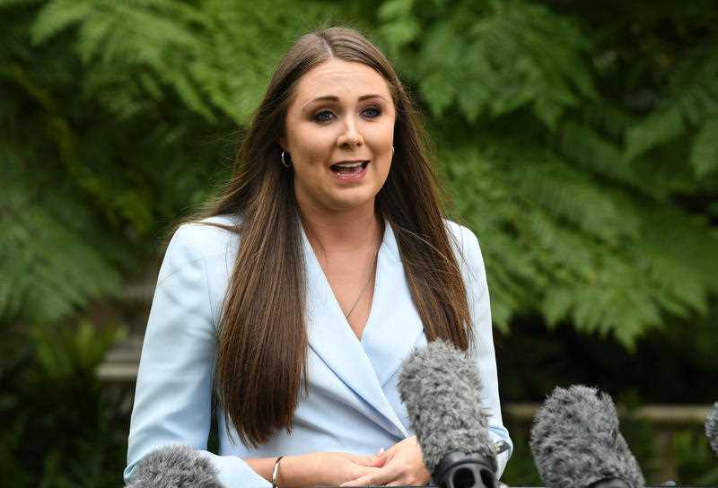 Meaghan Scanlon MP speaks to media after the Queensland plastic ban. 