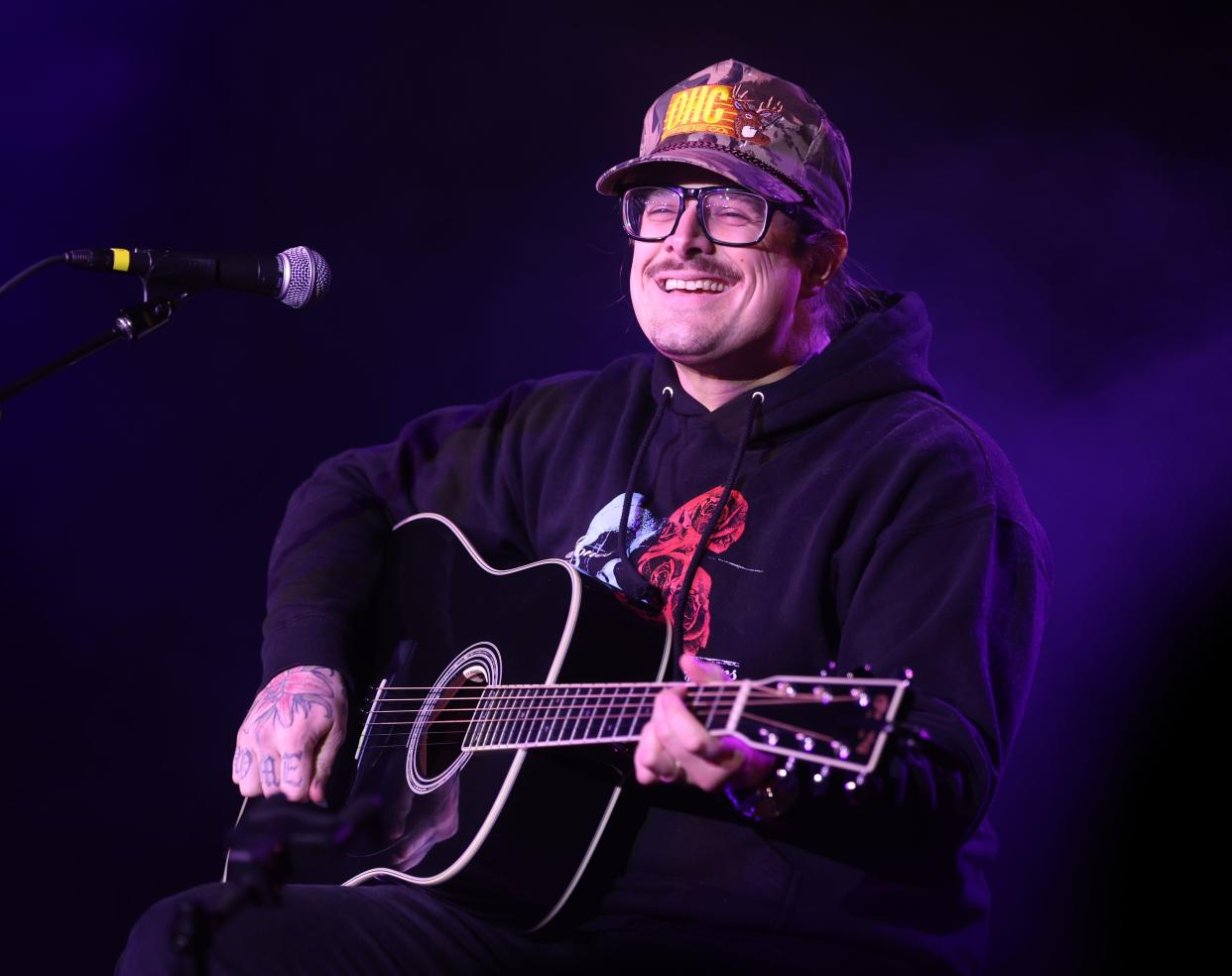 HARDY performs during the “Unplugged for Tennessee” tornado relief benefit concert held at Exit/In Sunday, Dec. 17, 2023.