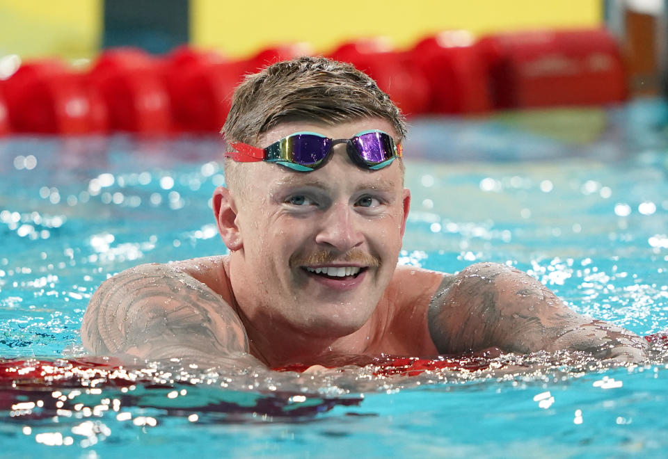 England's Adam Peaty after winning gold in the Men's 50m Breaststroke - Final at Sandwell Aquatics Centre on day five of the 2022 Commonwealth Games in Birmingham. Picture date: Tuesday August 2, 2022.