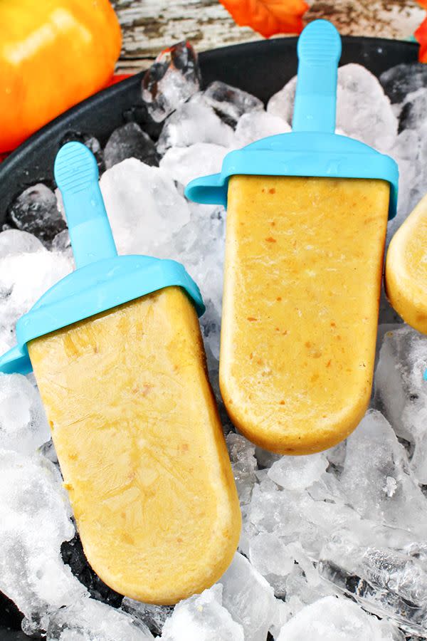 Pumpkin Spice Frozen Yogurt Pops