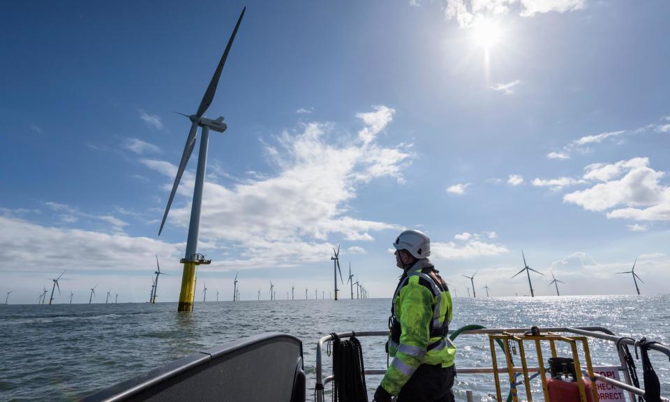 <span>The IPPR said the next UK government should lead from the front by designing and delivering high-quality public investments to crowd in private sector funds, like renewable energy.</span><span>Photograph: Monty Rakusen/Getty Images</span>