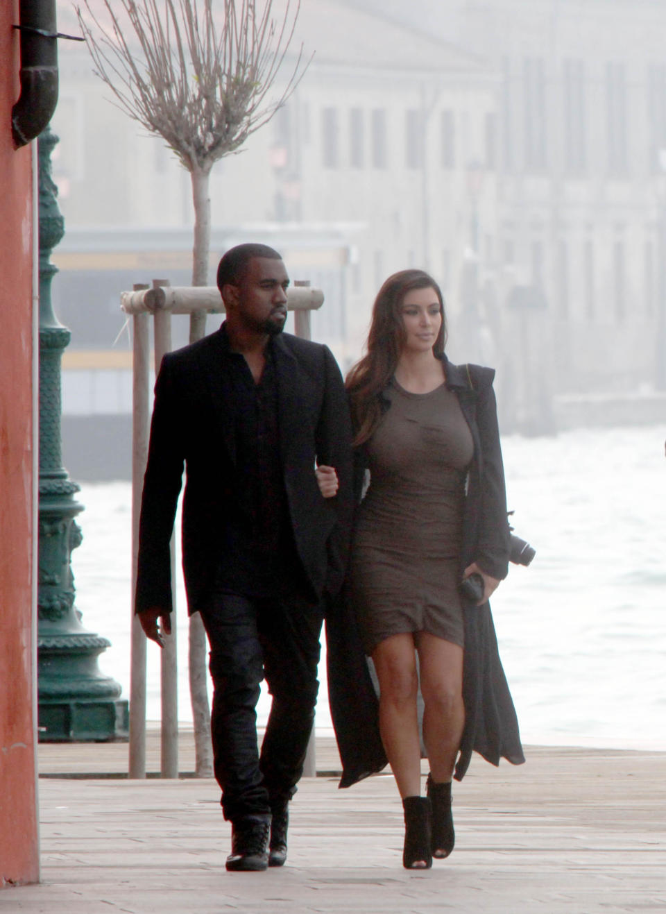 Kimye in Venice, Italy, on Oct. 21, 2012. (Photo:Maurizio La Pira/ Splash News)