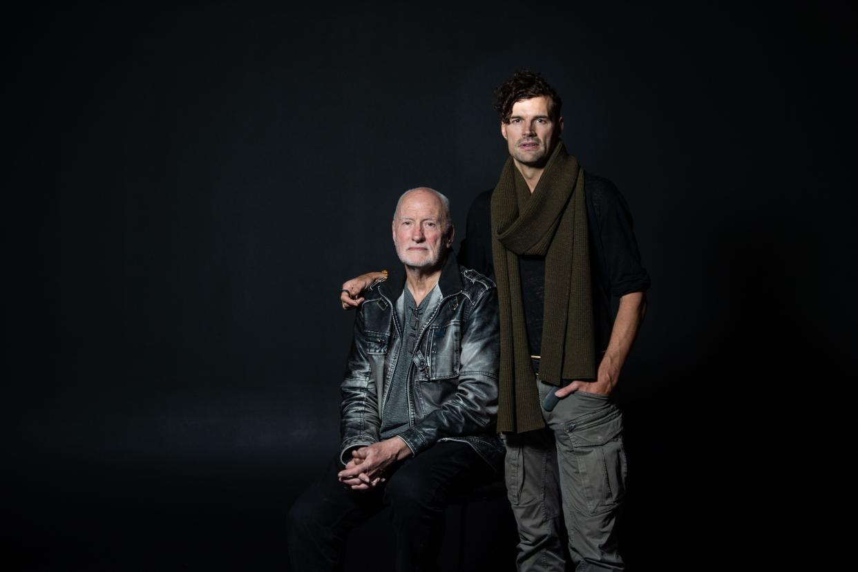 Joel Smallbone from For King & Country is pictured with his father David Smallbone, a new movie featuring their families history called “Unsung Hero”, will be released April 26, pictured together in Franklin, Tenn., Thursday, Feb. 15, 2024.
