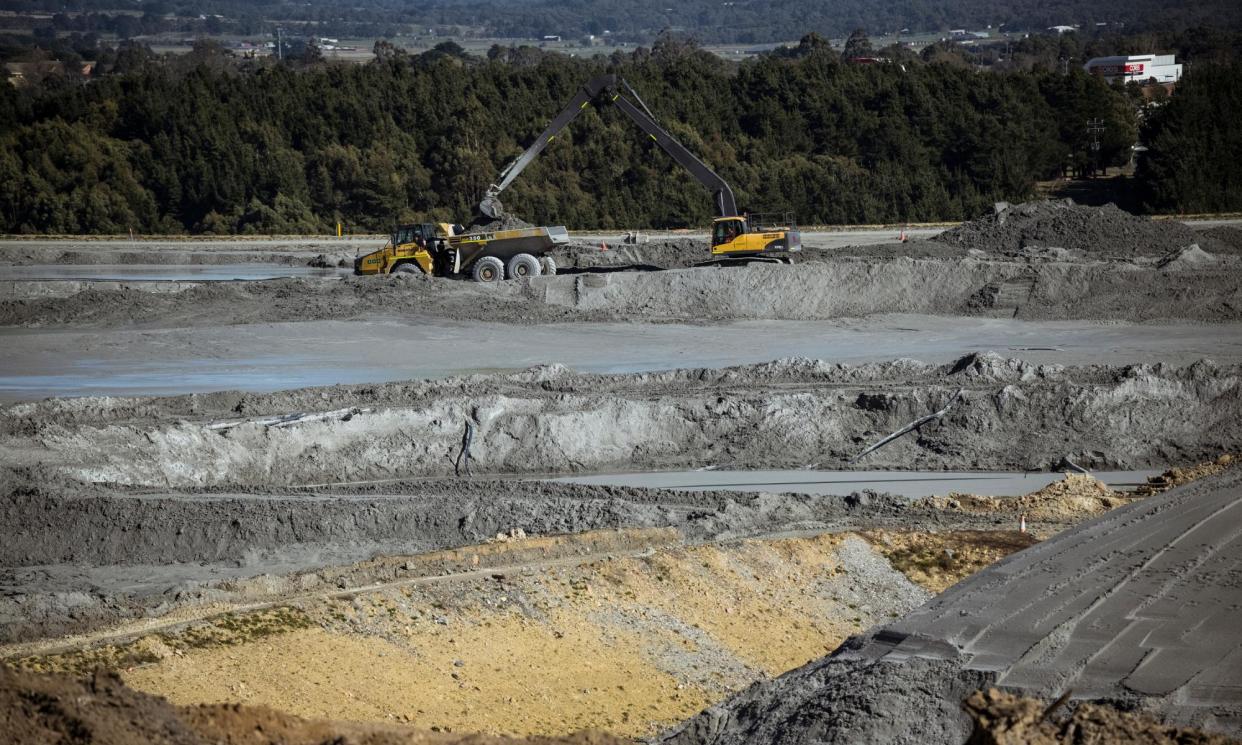 <span>Two people are trapped under rock at the Indicator Lane mine in Mt Clear, Ballarat.</span><span>Photograph: Christopher Hopkins/The Guardian</span>