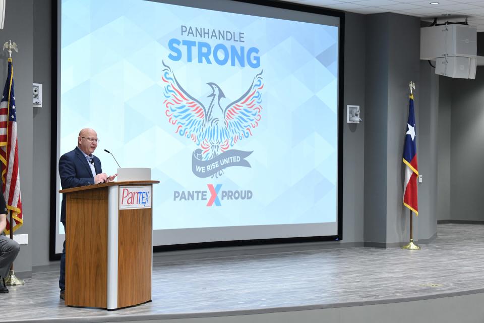 A Pantex Wildfire Relief fundraiser event was held Thursday, April 4, with a recognition ceremony, t-shirt and food trucks to support victims of the recent Texas Panhandle fires.