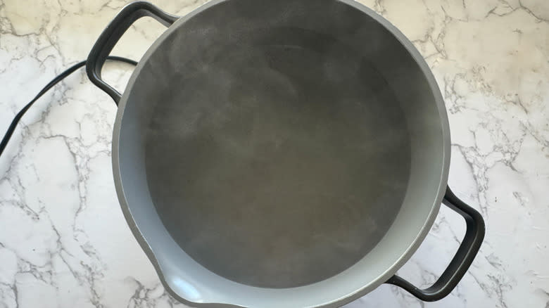pot of water over heat