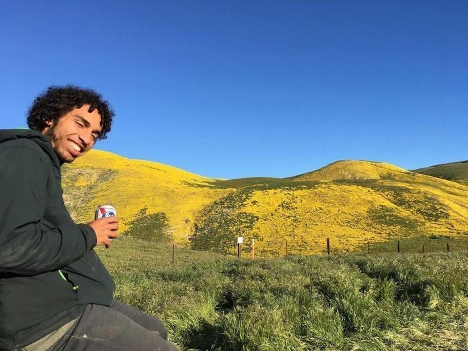 Kennedy Love, the Cal Poly student who was killed in a hit-and-run in August 2017, smiles during a visit to see the superbloom on the Carrizo Plain.