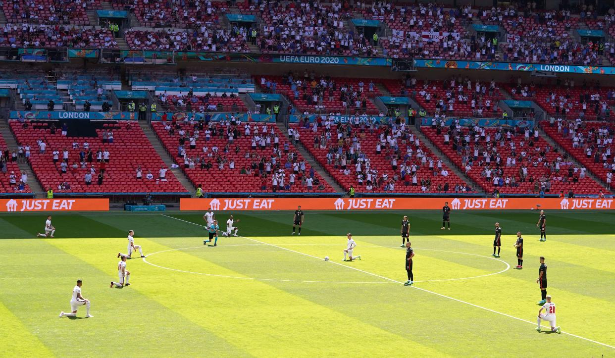 Wembley stadium just before kick off for England’s Euro 2020 opener on Sunday (PA Wire)