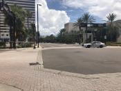 <p>A police car is scene in downtown Jacksonville, near the scene of a shooting at Jacksonville Landing in Florida, Aug. 26, 2018. (Photo: Brittney Donovan/Action News Jax) </p>