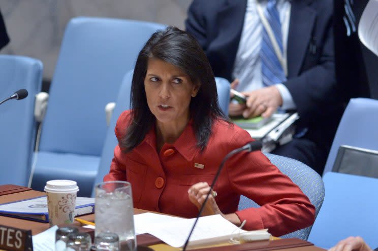 U.S. Ambassador to the U.N. Nikki Haley.