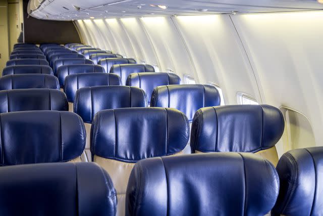 Frontpoint/Getty Stock image of seats on an airplane