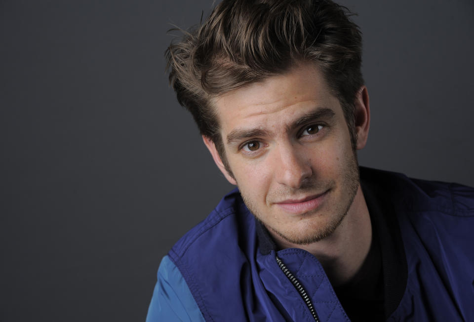 In this Friday, July 19, 2013 photo, actor Andrew Garfield poses for a portrait on Day 3 of Comic-Con International in San Diego. Garfield stars in "The Amazing Spider-Man 2," set for release next year. (Photo by Chris Pizzello/Invision/AP)