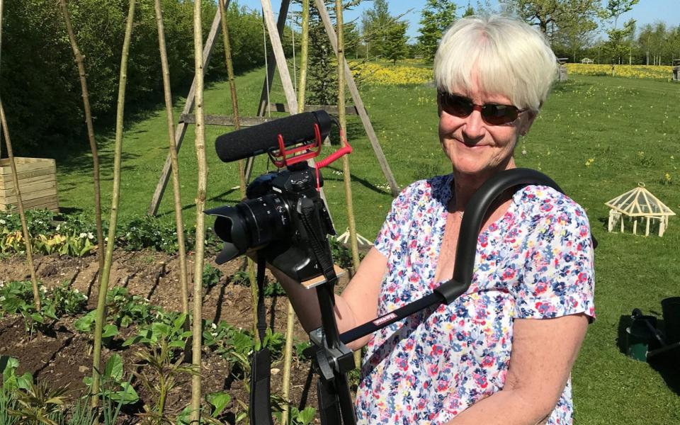 Alison filming Grow Your Own At Home