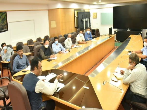 Visual of meeting chaired by Karnataka Deputy CM, Dr CN Ashwatha Narayana (Photo/ANI) 