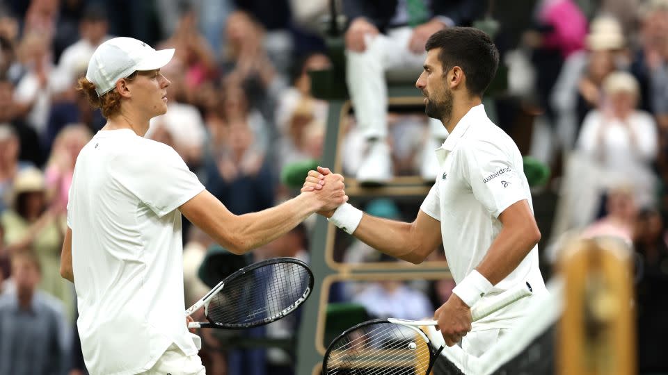 Jannik Sinner was no match for Novak Djokovic. - Julian Finney/Getty Images