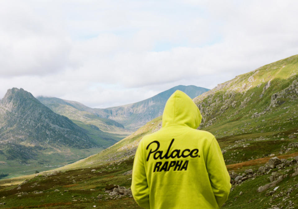 A look from the Palace x Rapha capsule. - Credit: Courtesy