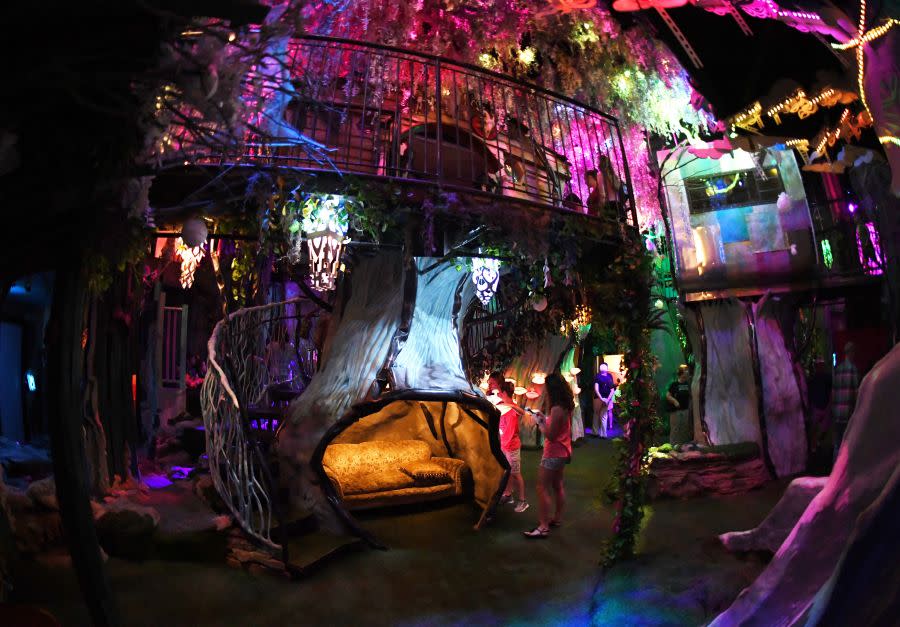 The Meow Wolf tourist attraction which has been described as an “immersive, multimedia experiences” at its location in an old bowling alley in Santa Fe, New Mexico on July 31, 2017. Part Disney, part Burning Man, with elements of Dr Who’s TARDIS, a kids’ assault course and the set of a weird game show thrown in, the Meow Wolf attraction is bringing in hundreds of thousands of visitors to Sante Fe. / AFP PHOTO / Mark RALSTON / TO GO WITH AFP STORY by Frankie TAGGART, Entertainment-US-Meow-Wolf (Photo credit should read MARK RALSTON/AFP via Getty Images)