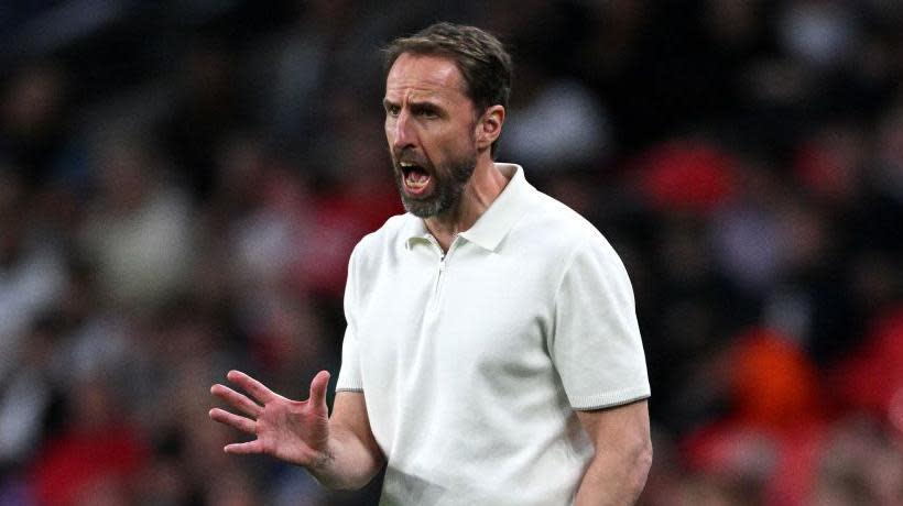 Gareth Southgate on the sidlelines during England's 1-0 defeat by Iceland