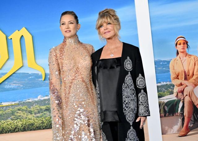 Kate Hudson and mum Goldie Hawn stun on the red carpet at movie
