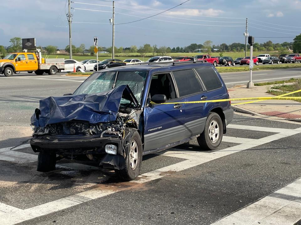 FHP troopers said Jonathan Ryan Cuppels was behind the wheel of this Subaru Forester when it ran a red light and struck a Toyota Camry in March.