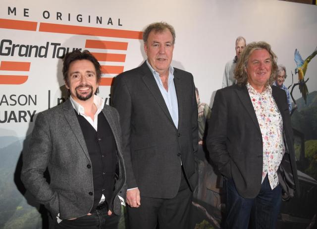 Clarkson (centre) hosted ‘Top Gear’ from 2002 to 2015 with Hammond (left) and May (right) (Getty Images)