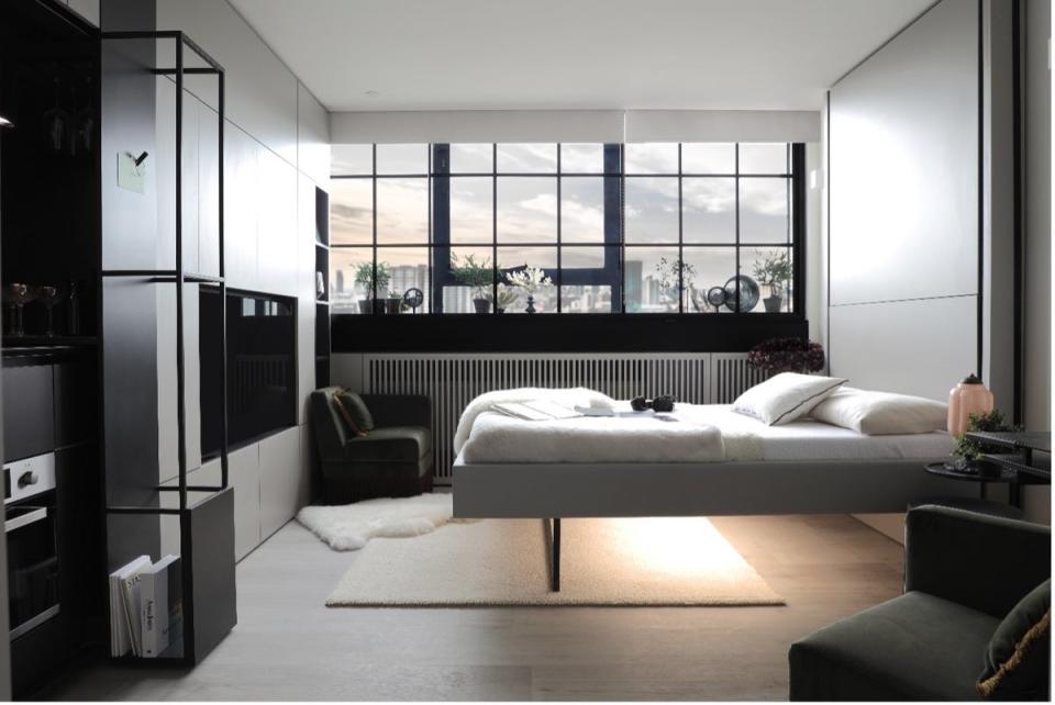 Bedrooms in Dandi Wembley start at 255 square feet (Dandi Living)