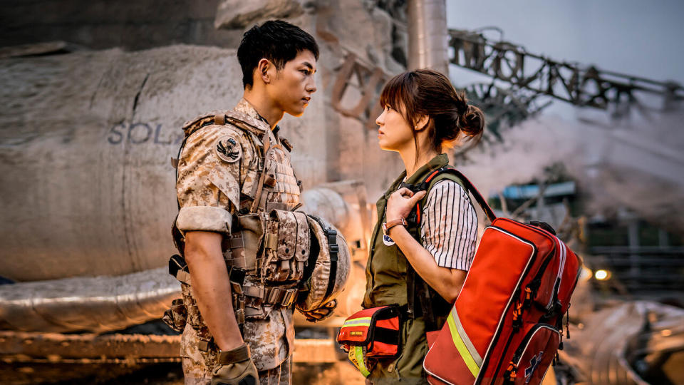 A still from the movie Descendants of the Sun
