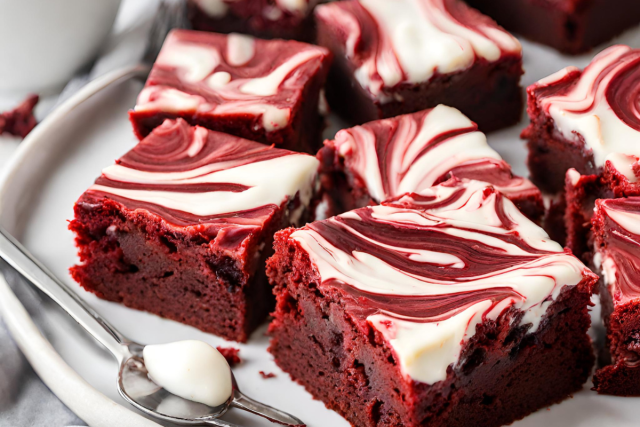 Brownies Red Velvet, con colorante natural de betabel. Receta de la chef  Gina Rangel
