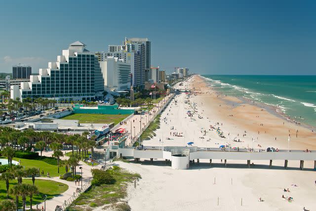 <p>getty</p> Aerial shot of Daytona Beach, Florida