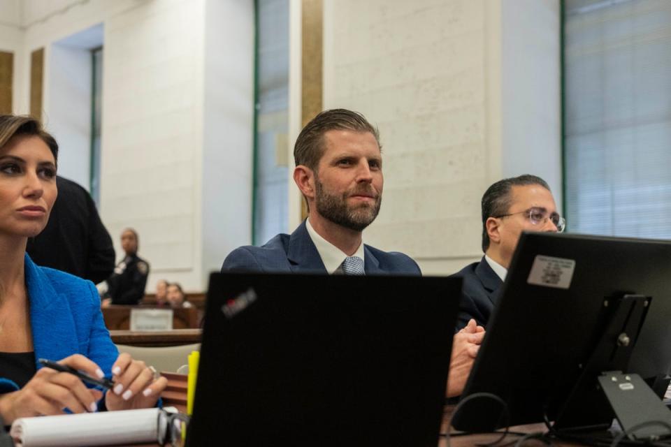 Eric Trump in court on 2 November (Getty Images)