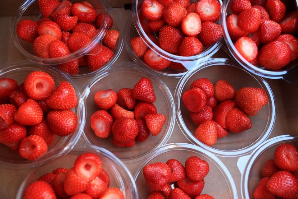 Around 166 hours of sunshine in April boosted production of the fruit  (AFP via Getty Images)