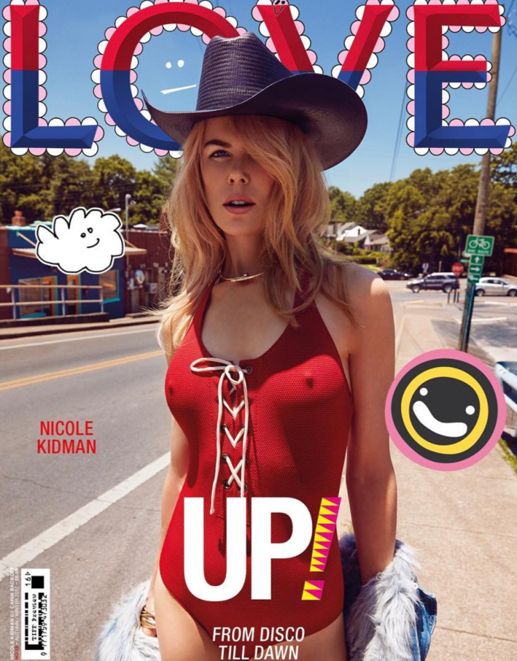 Nicole Kidman is apparently not happy with her latest magazine cover [Photo: Instagram/thelovemagazine]