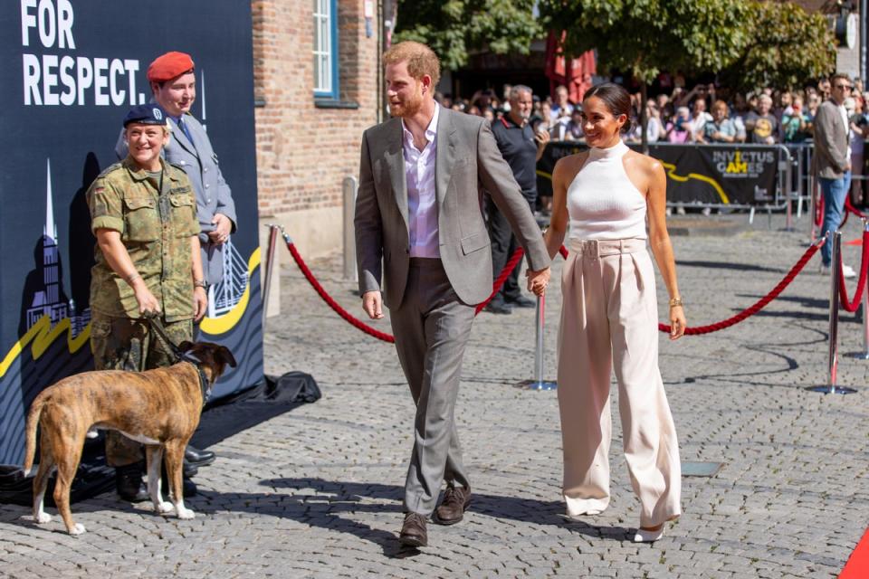The Duke and Duchess of Sussex pictured in September 2022 as they attend the town hall for the Invictus Games one year ahead of the Düsseldorf event (Getty Images for Invictus Games)