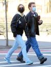 <p>Lily-Rose Depp links arms with a friend while out in N.Y.C.'s East Village on Wednesday in N.Y.C.</p>