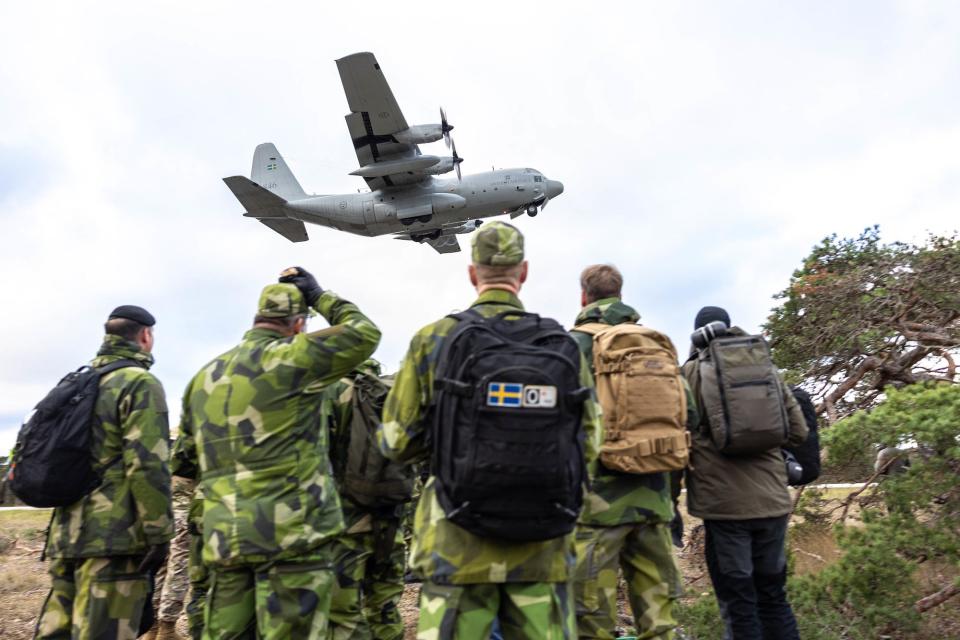 Sweden Gotland Island C-130