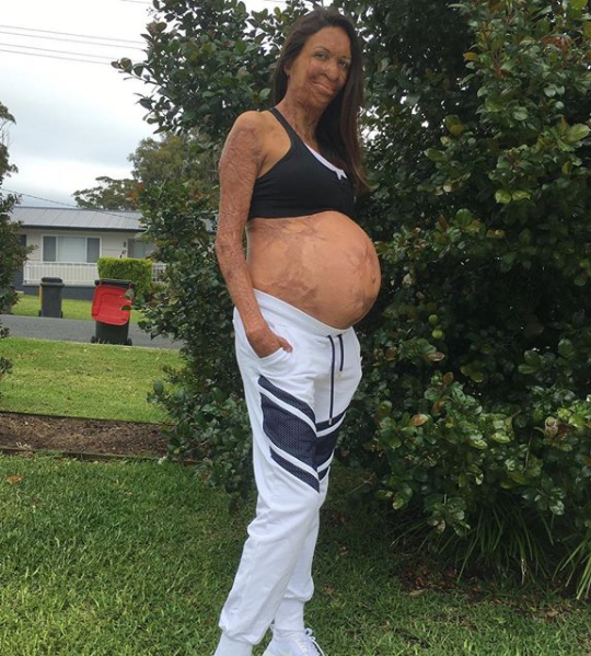 Turia shared this photo of her pregnant belly earlier in December. Photo: Instagram