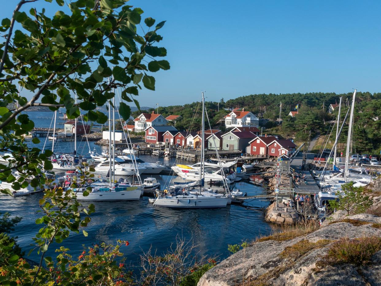 sailing harbour of the island Resö in Sweden.