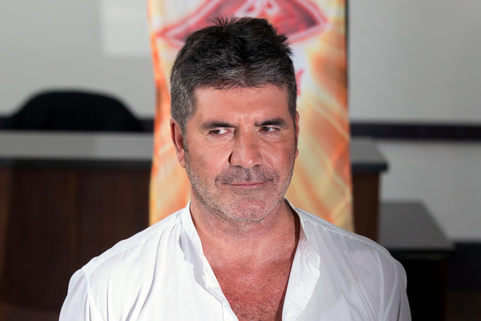 Simon Cowell attending X Factor filming at the Titanic Hotel, Liverpool. (Photo by Jon Super/PA Images via Getty Images)