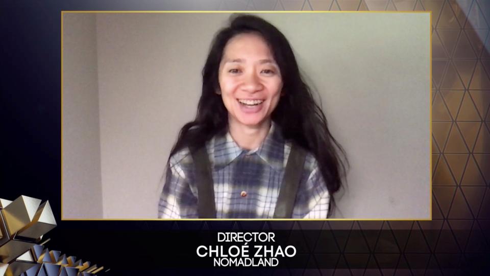 Chloe Zhao received best director and best filmvia REUTERS